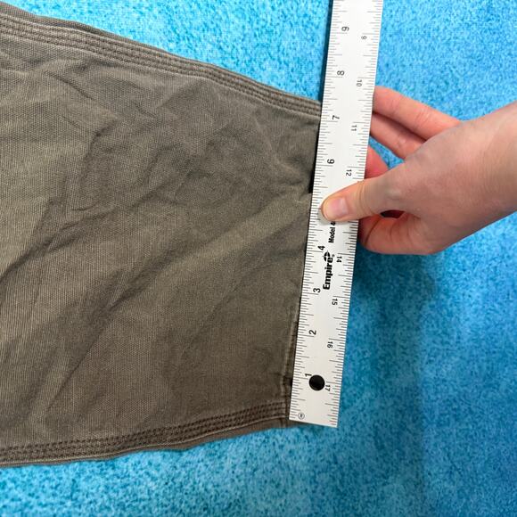 Carhartt Double Knee Carpenter Pants 33x34 Olive Green Distressed Y2K Workwear - Picture 8 of 16